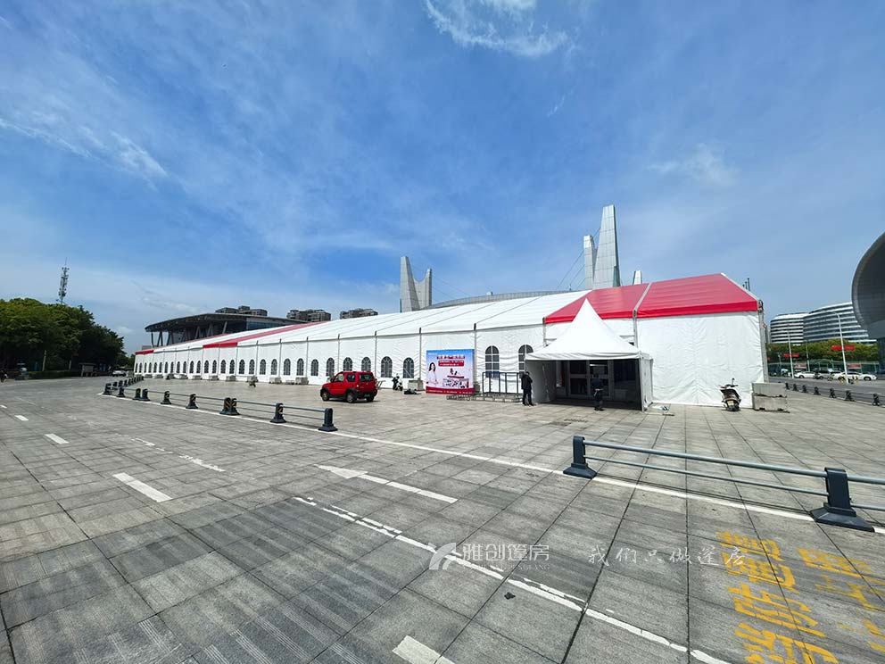 郑州雅创搭建南阳四季家博会6600平方米大跨度篷房